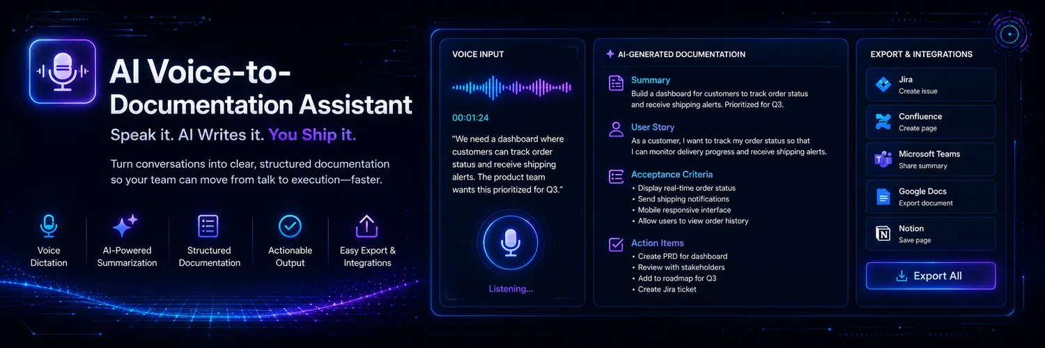 AI Voice-to-Documentation Assistant